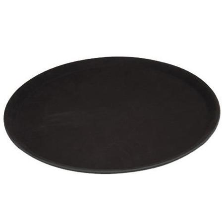 WINCO 16 in Round Black Serving Tray TRH-16K